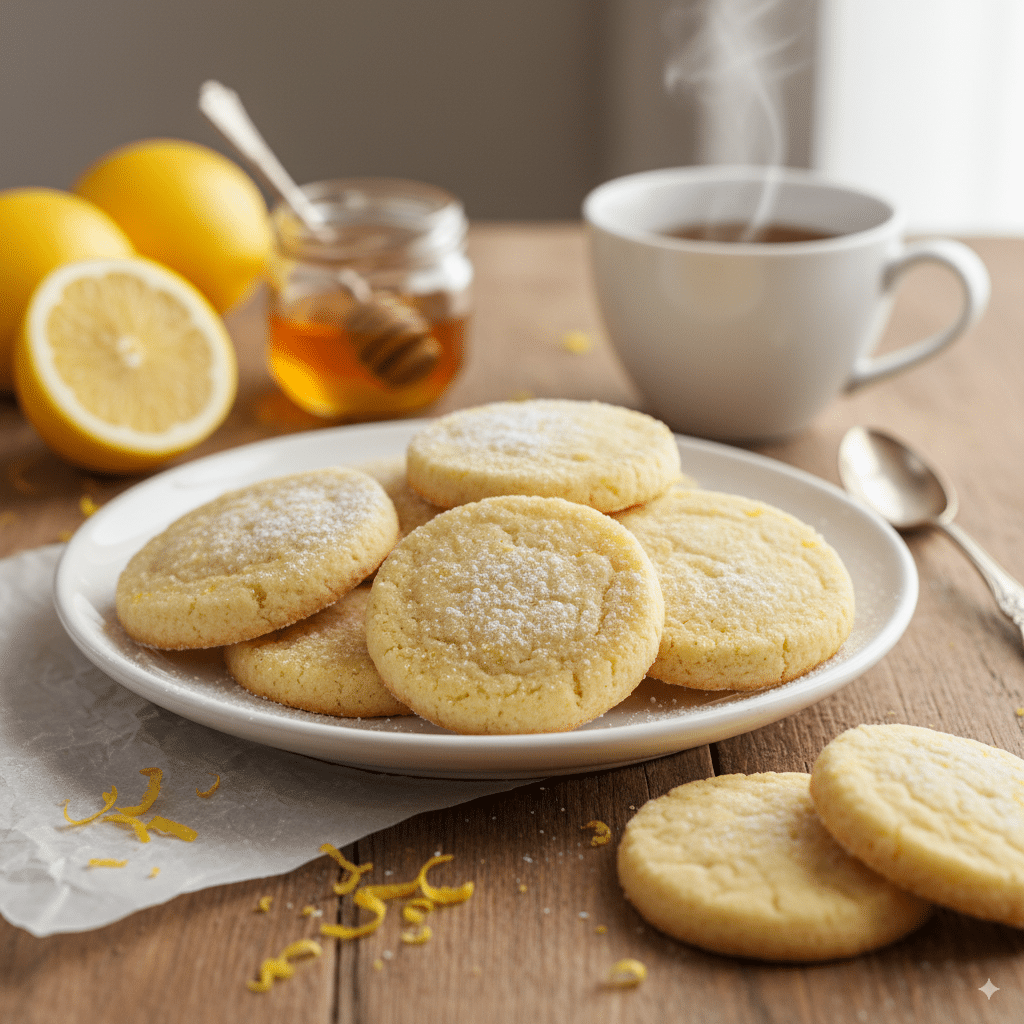 Five-Ingredient Lemon Shortbread Cookies