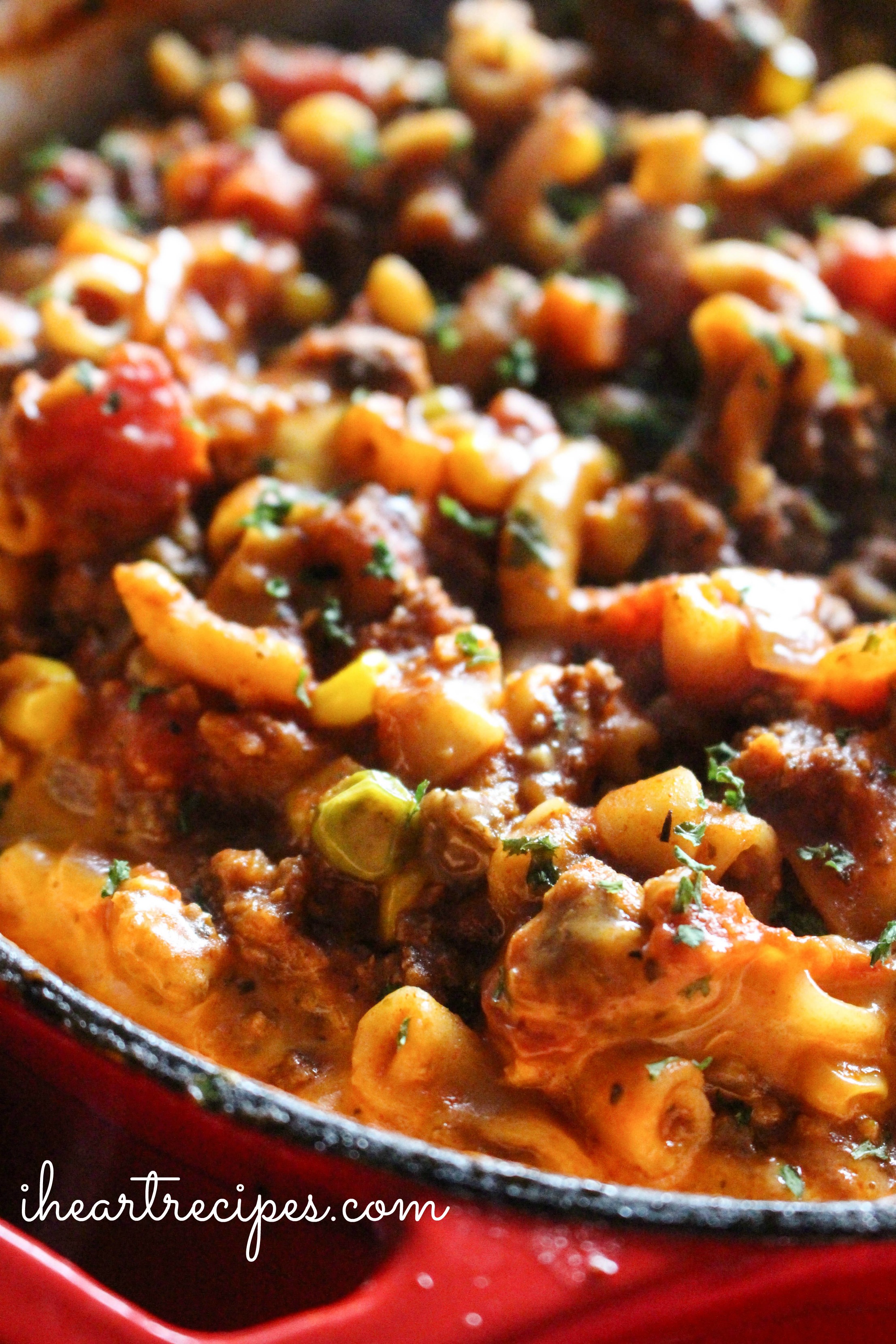 Southern Style Ghoulash with Ground Beef and Macaroni