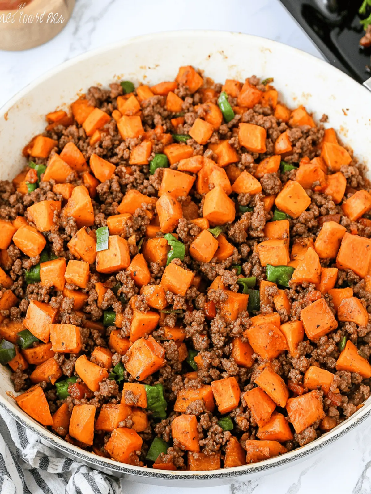 One-Pot Ground Beef and Sweet Potato Hash