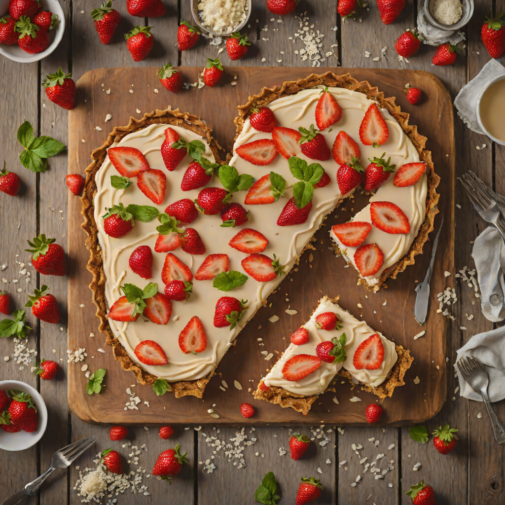 No-Bake Strawberry Pretzel Cream Tart
