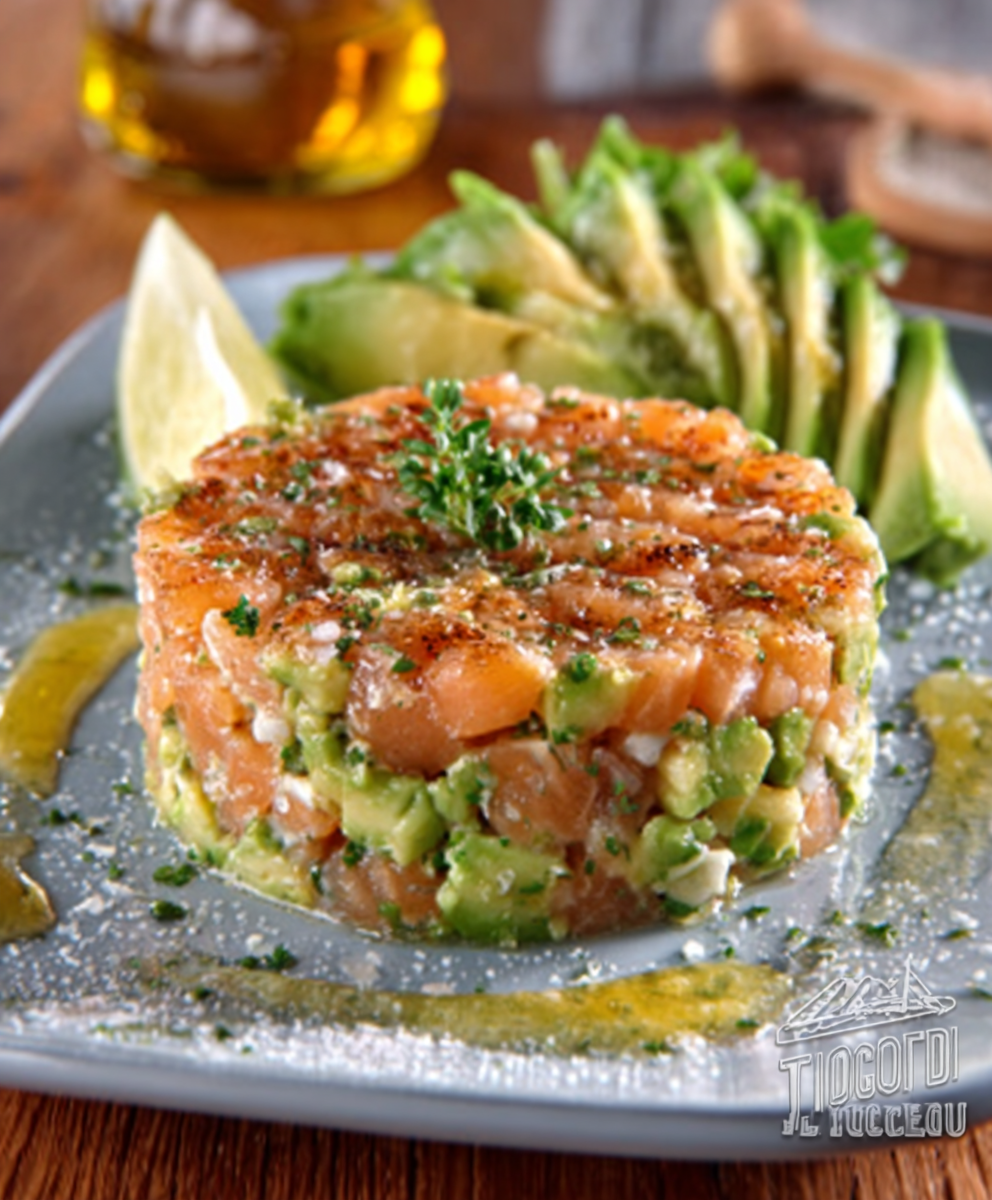 Ginger-Sesame Salmon Tartare with Avocado
