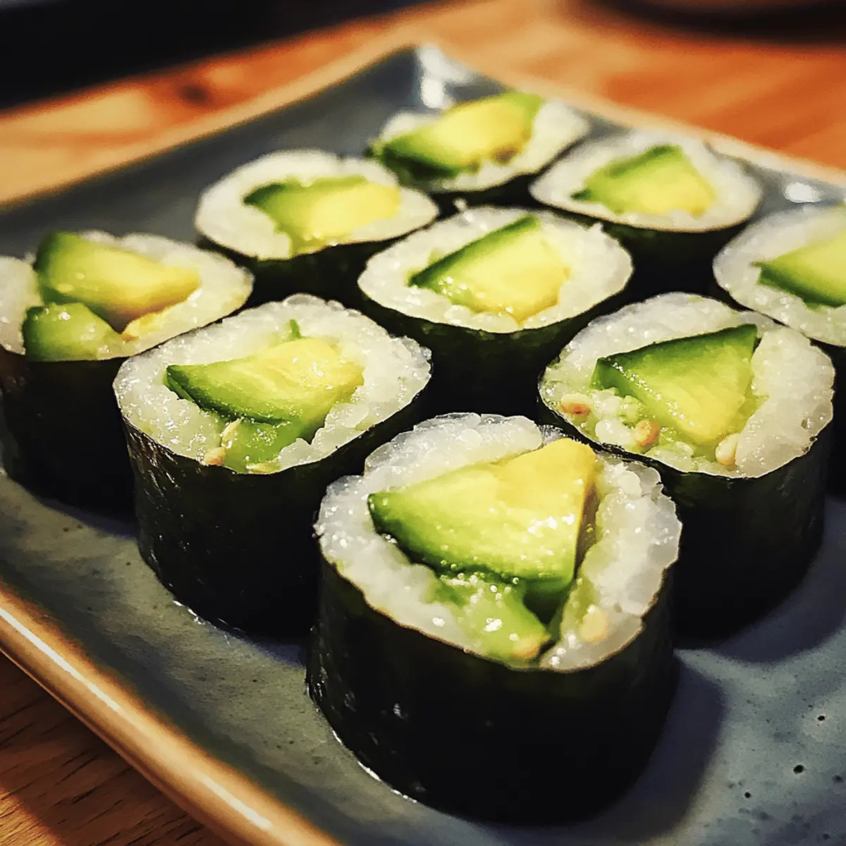Hand-Rolled Sushi with Avocado and Cucumber
