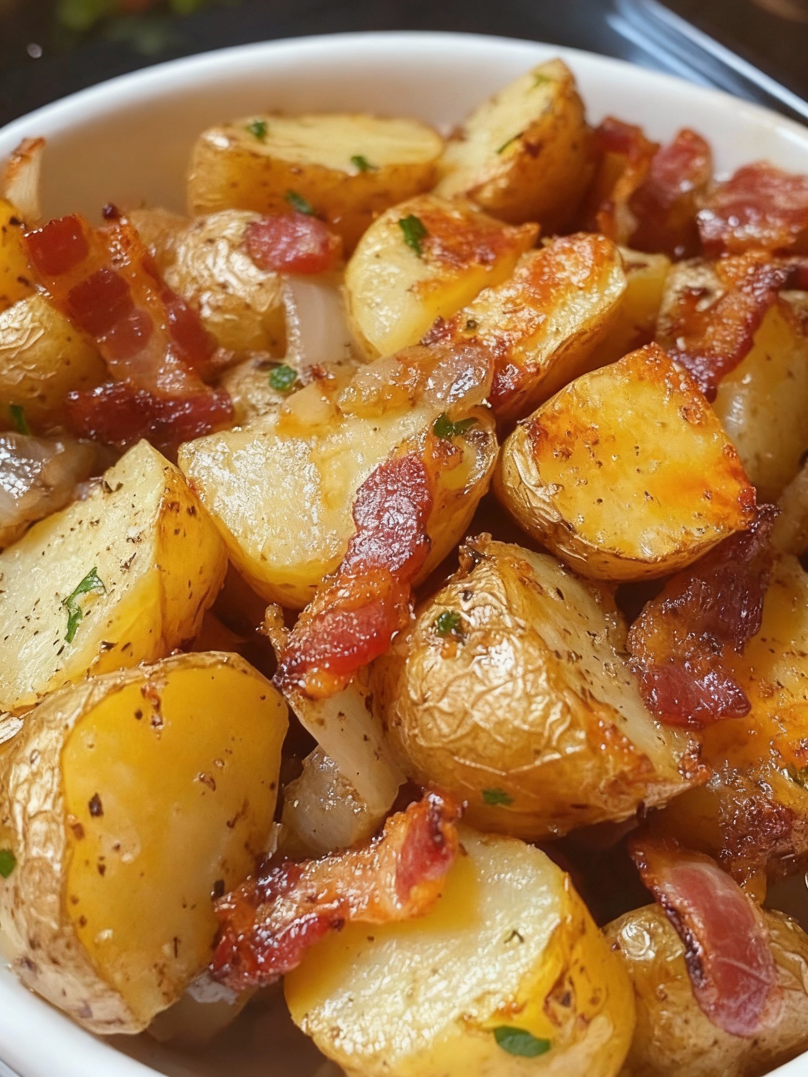 Pan-Roasted Ukrainian Potatoes with Bacon, Carrots, and Onion