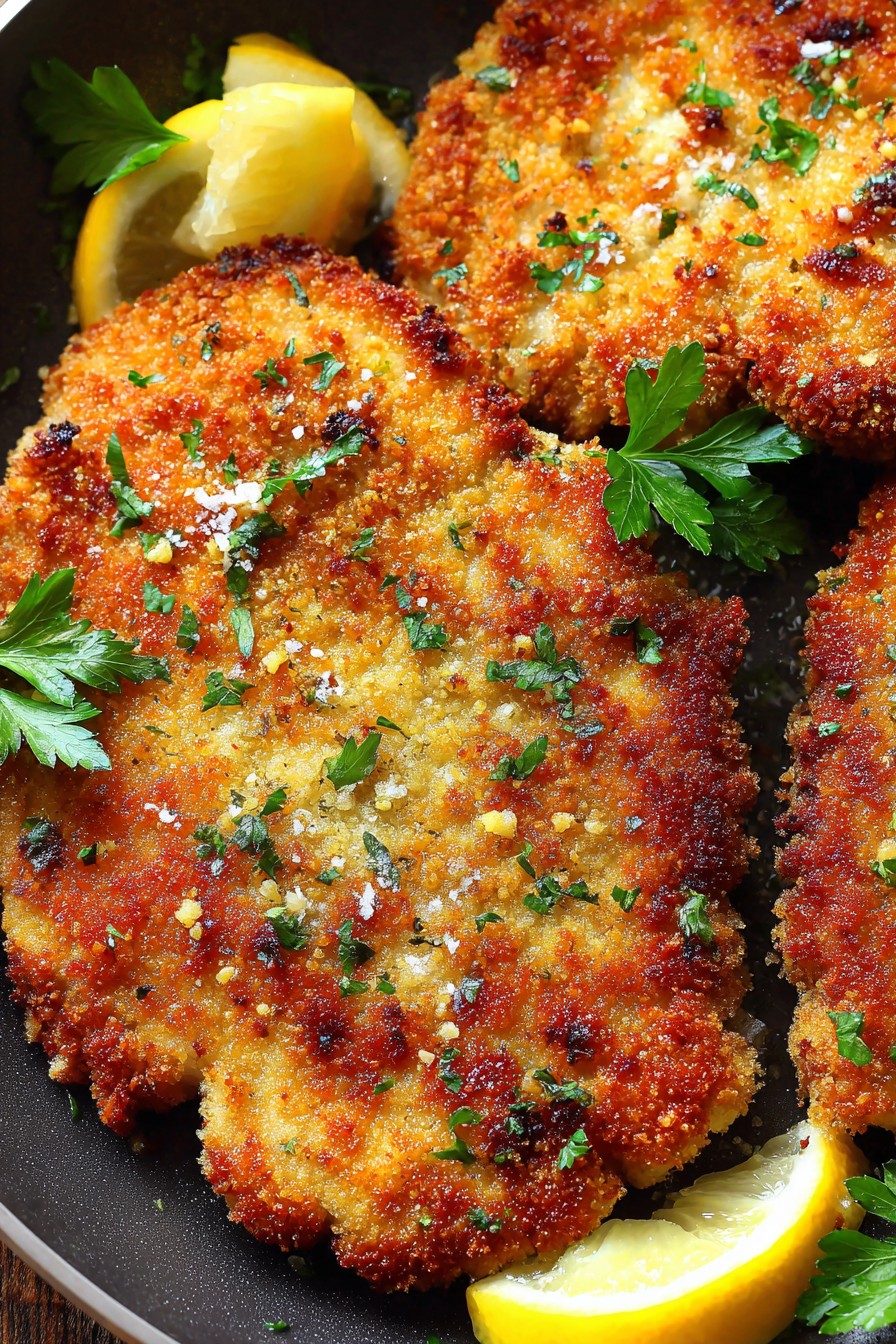 Crispy Pan-Fried Pork Cutlets with Garlic and Dill Potatoes