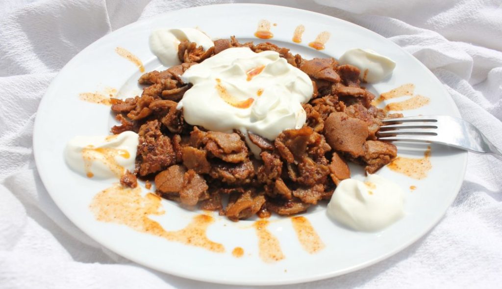 Eritrean Kitcha Fit Fit with Berbere-Spiced Tomato Sauce