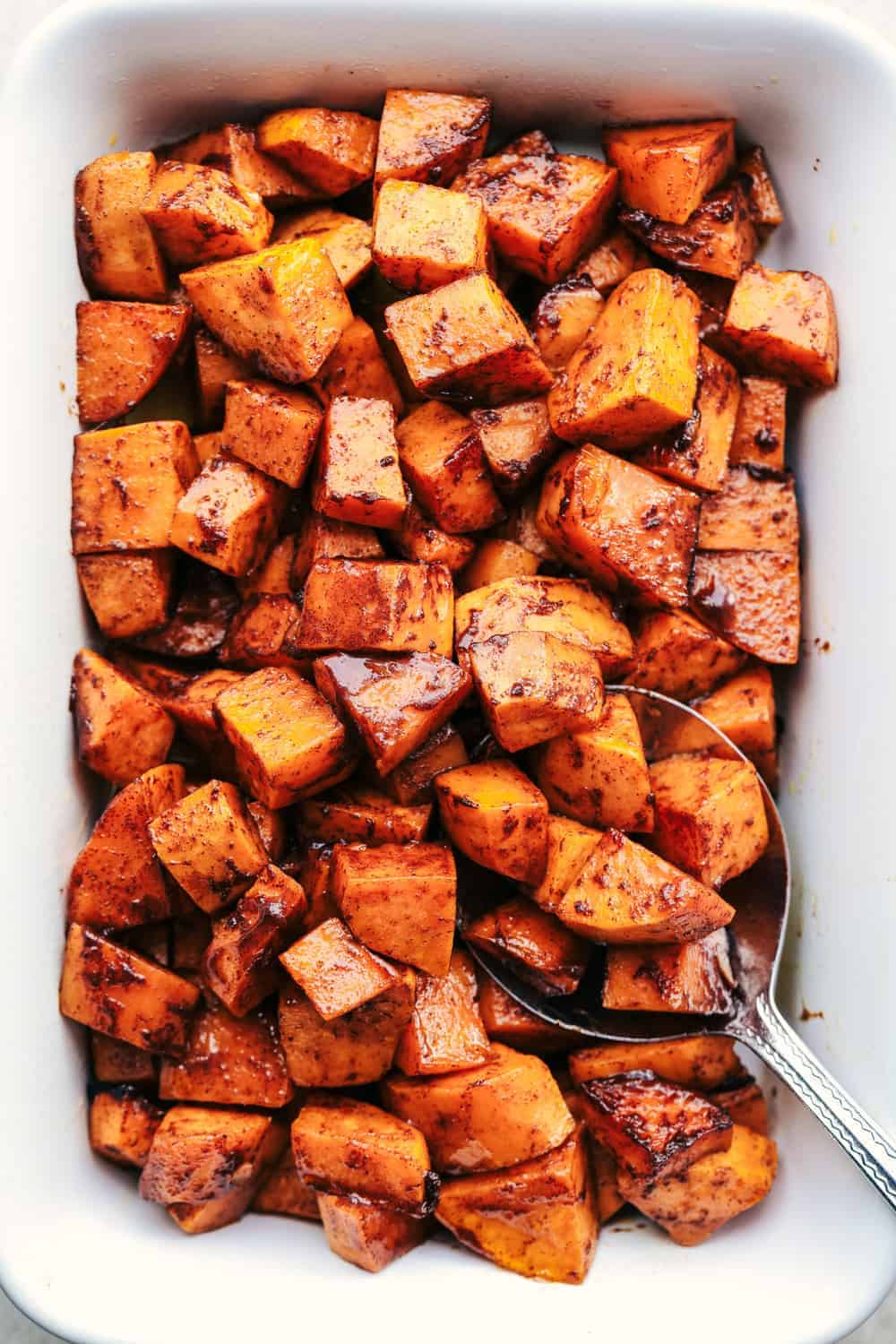 Spiced Lime and Honey Glazed Roasted Sweet Potatoes