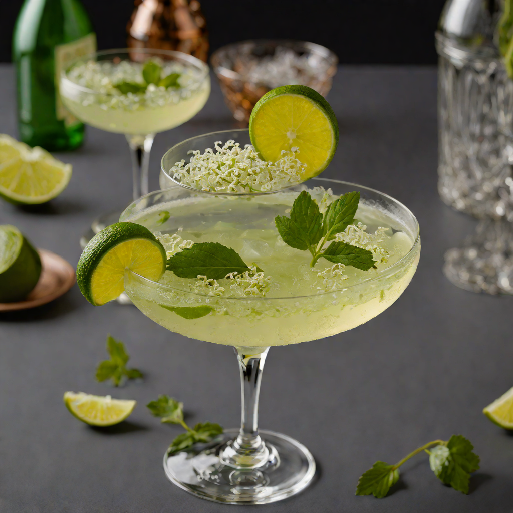 Shaken Gin and Elderflower Gimlet