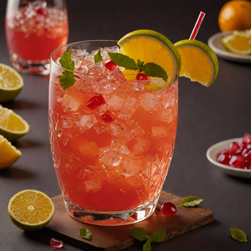 Classic Mixed Rum Punch with Citrus and Grenadine