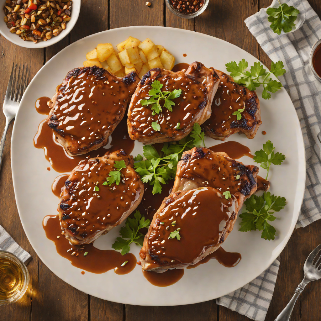 Saint Louis-Inspired Whiskey Maple Glazed Pork Chops