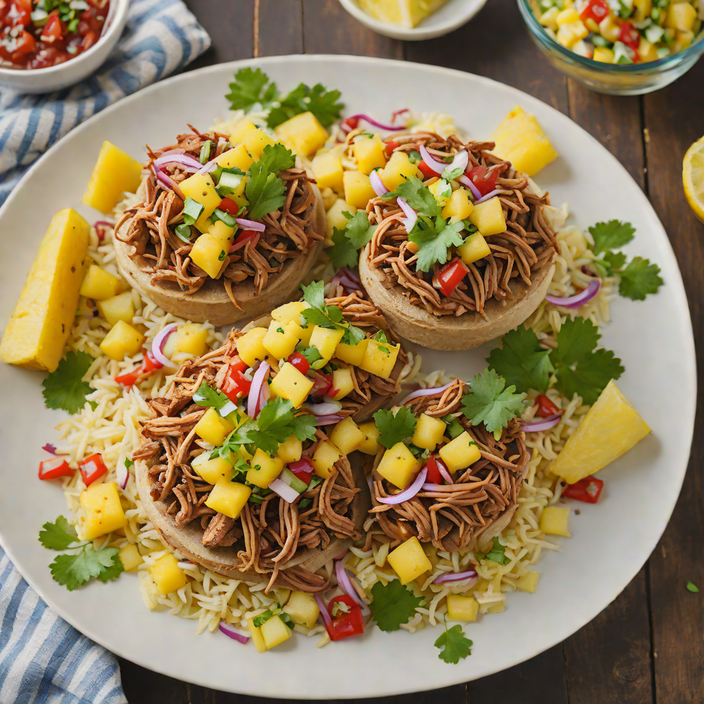 Slow Cooker Tiki-Inspired Pulled Pork with Pineapple Salsa