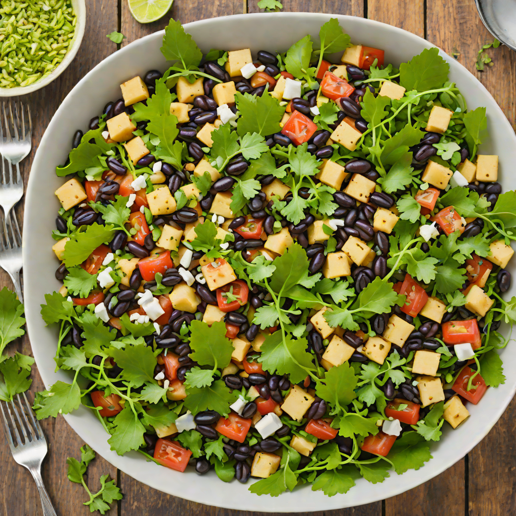 Spiced Jicama and Black Bean Salad with Cilantro-Lime Dressing