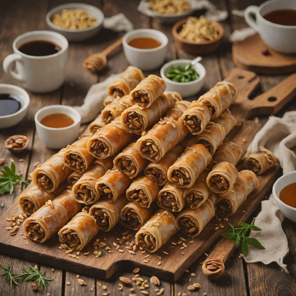 Ethiopian Coffee-Spiced Honey Baklava Rolls