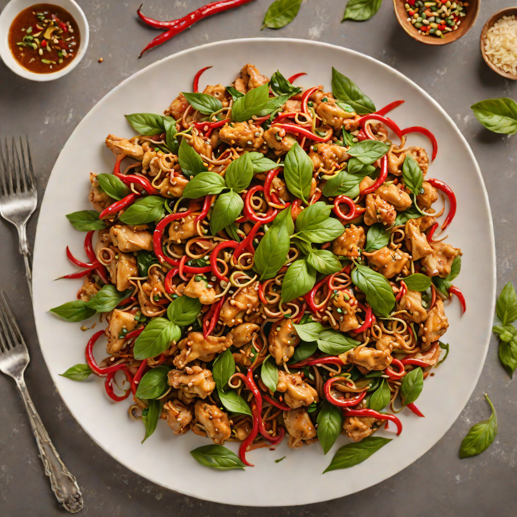 Stir-Fried Chicken with Thai Basil and Chilies