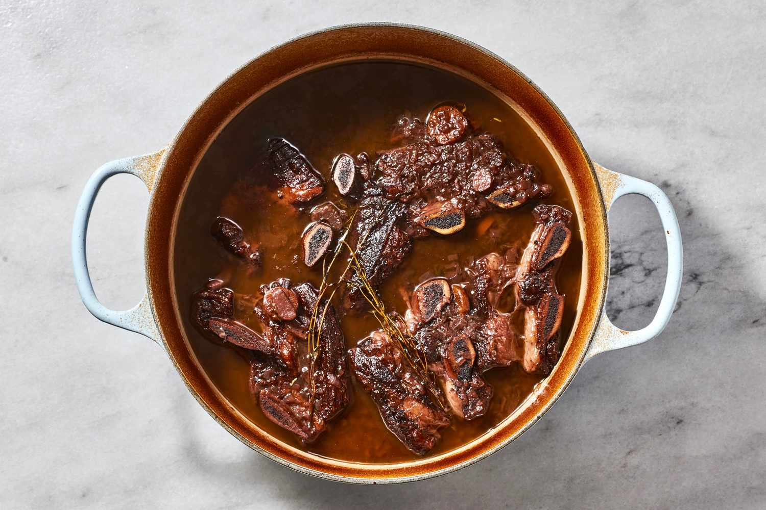 Braised Greek Lamb Shanks with Tomato and Oregano
