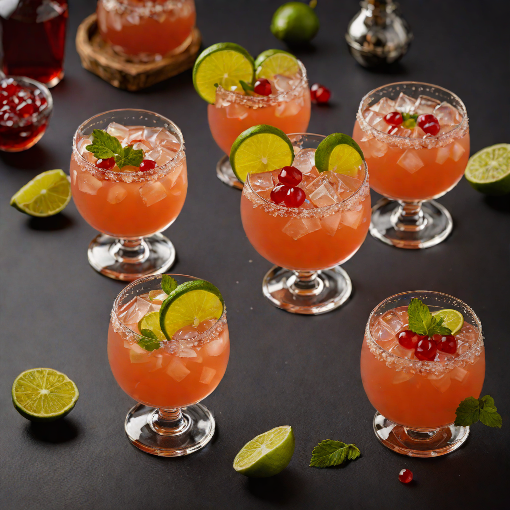 Classic Double Rum Punch with Lime and Grenadine