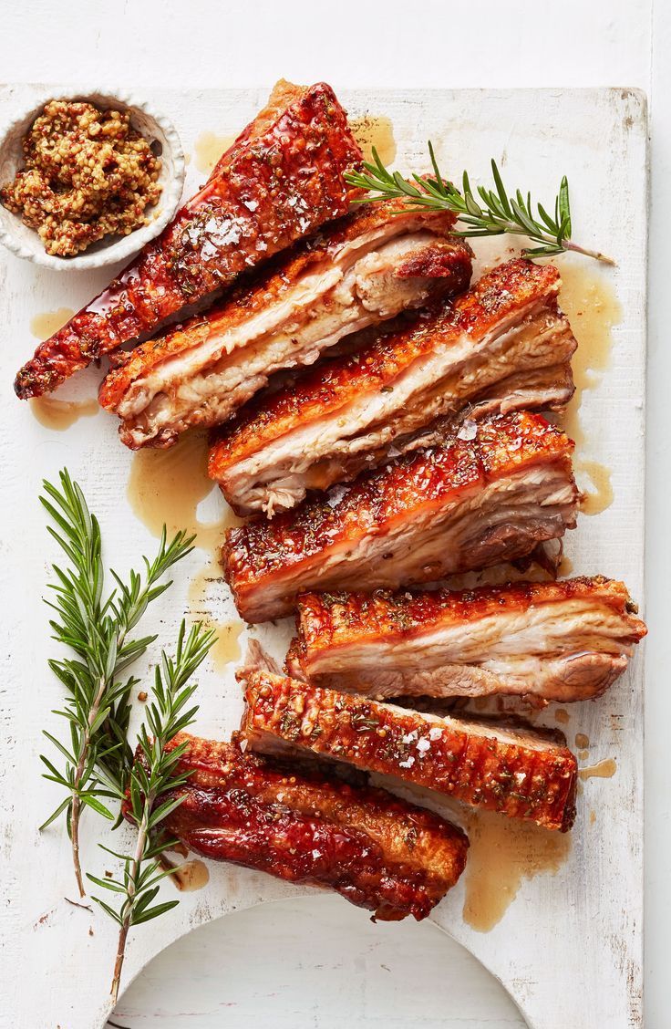 Marolles Market Beer-Braised Pork Belly with Mustard Glaze