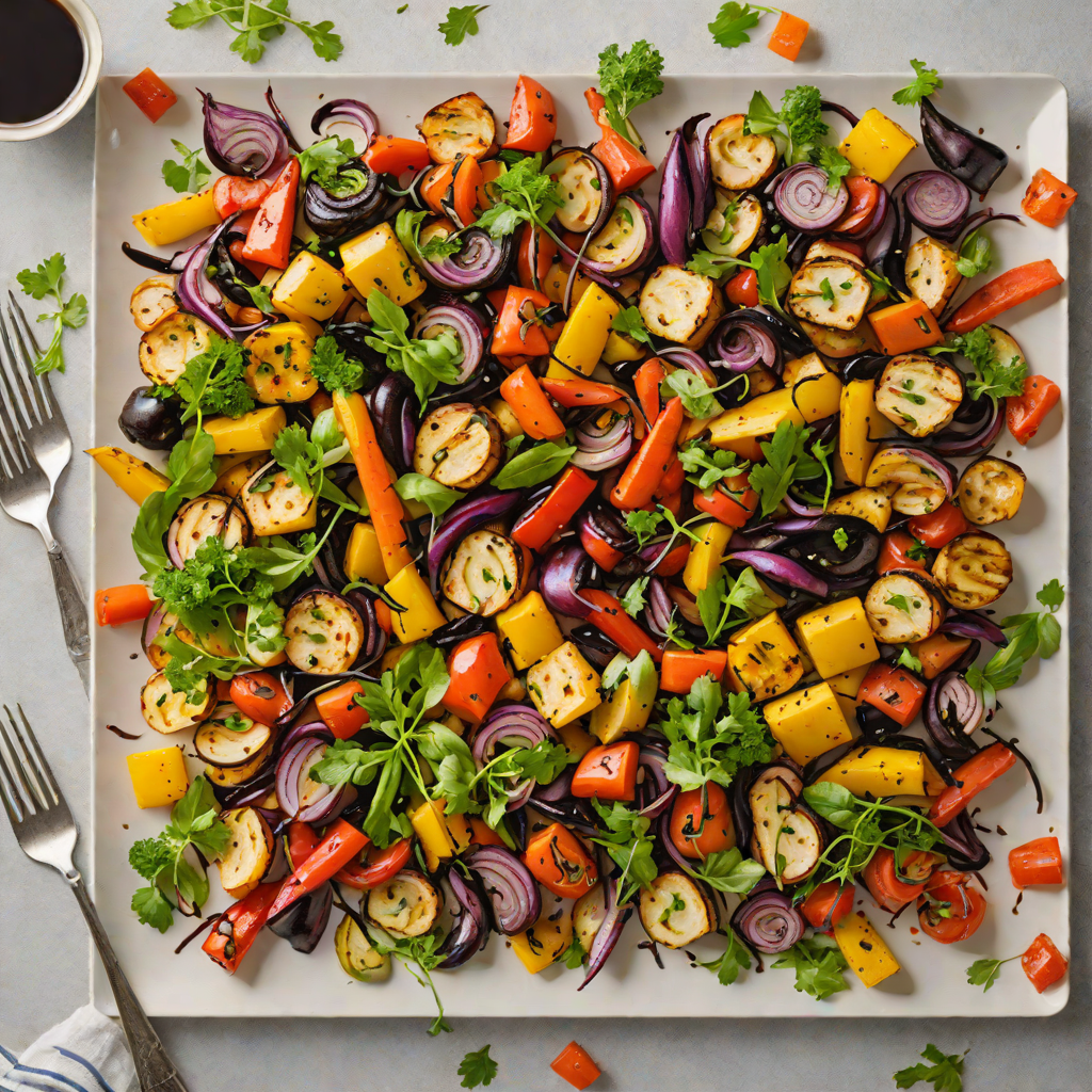 Half-Sheet Pan Roasted Vegetable Medley with Balsamic Glaze