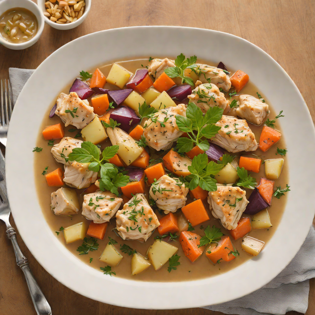 Herb-Infused Chicken Stew with Root Vegetables