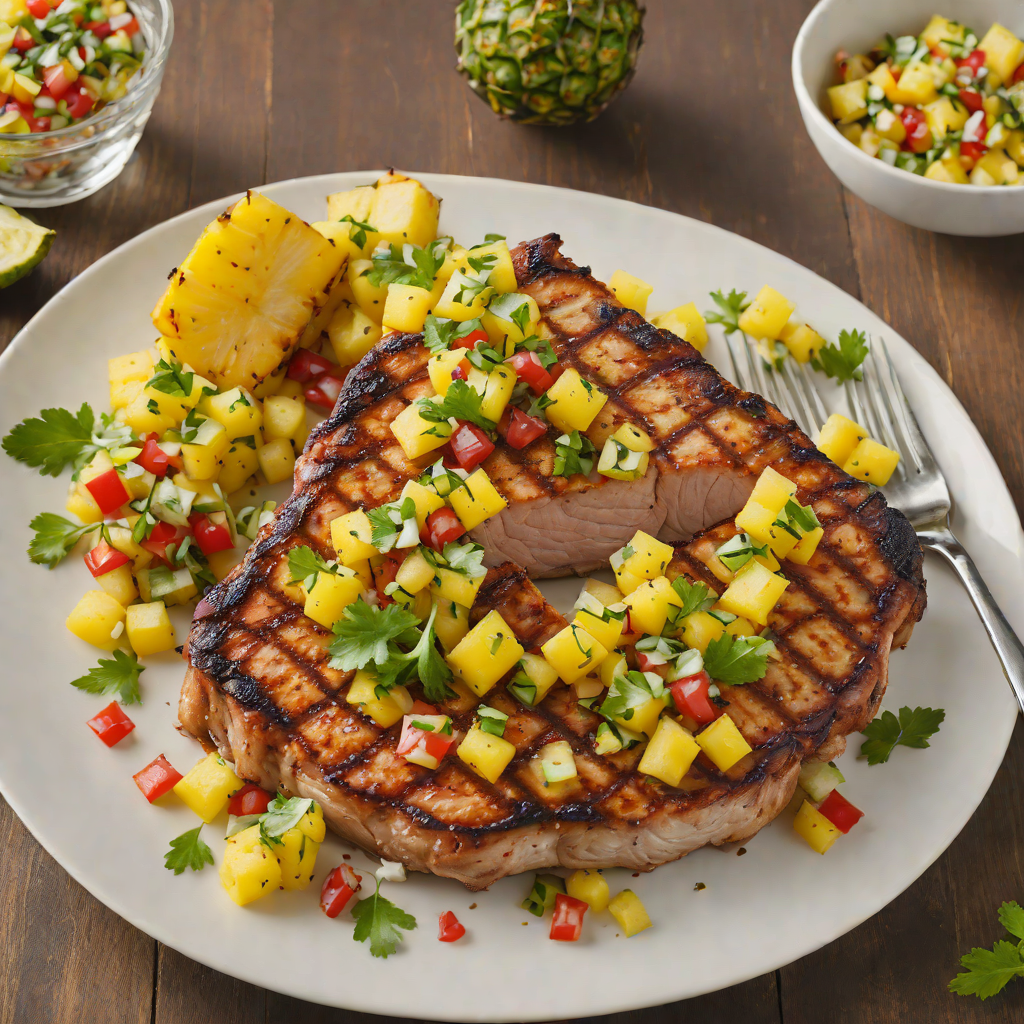 Tiki-Style Grilled Pork Chops with Pineapple Salsa
