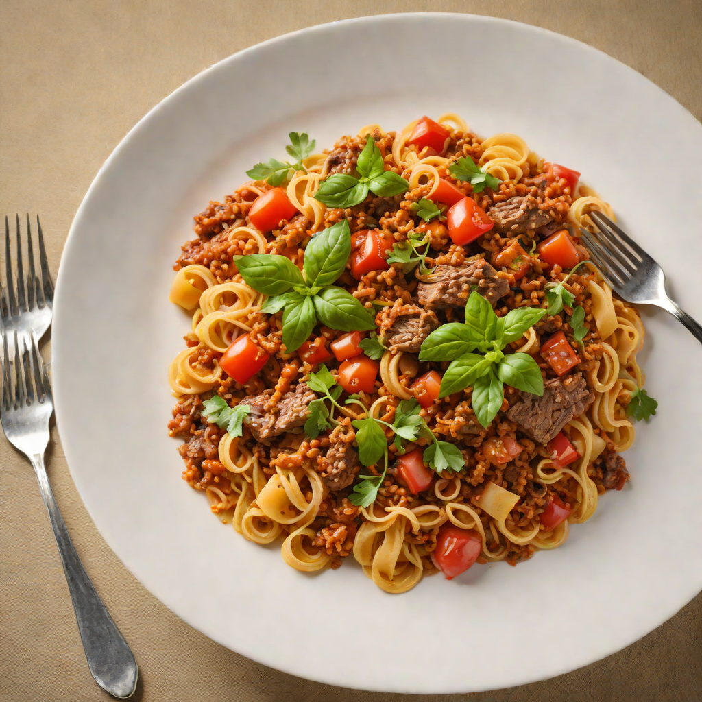 Slow-Braised Emu Ragu with Native Pepper and Tomato