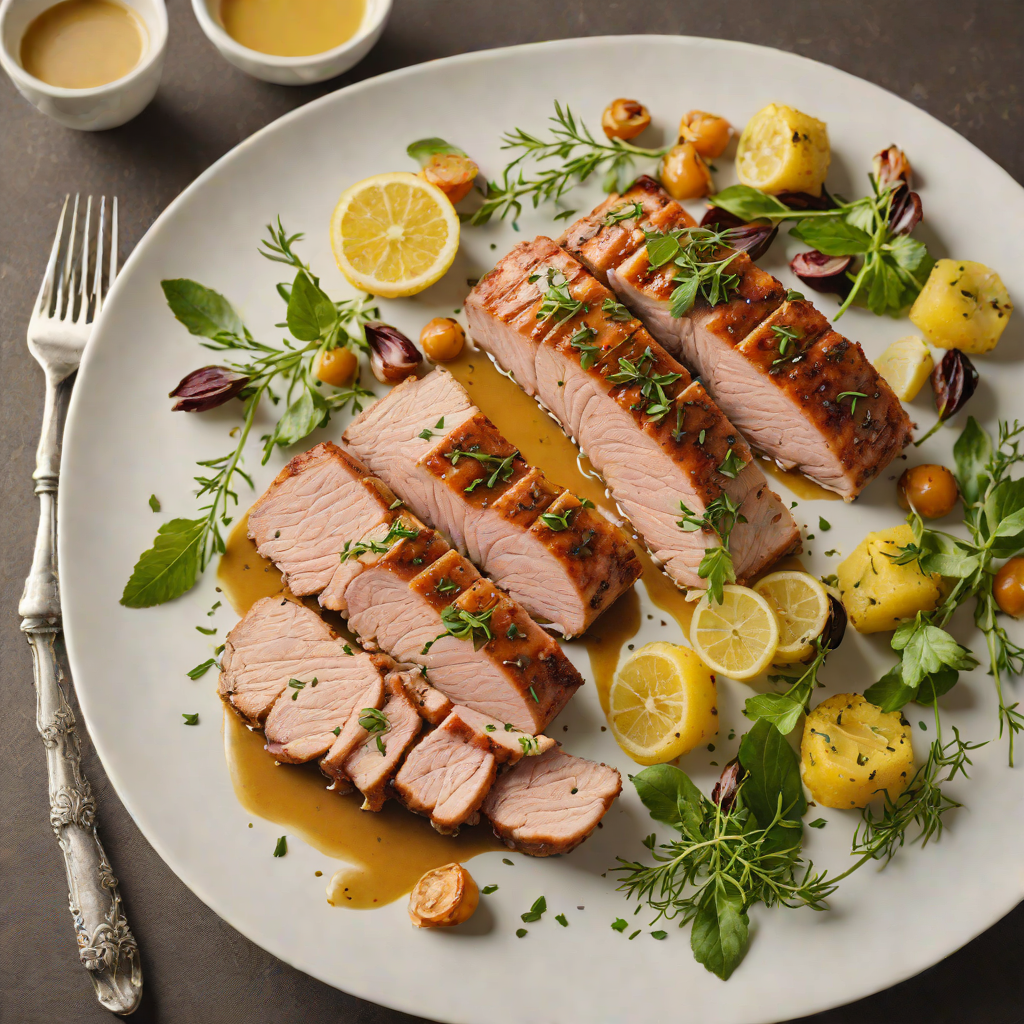 Herb-Roasted Pork Tenderloin with Mustard Glaze