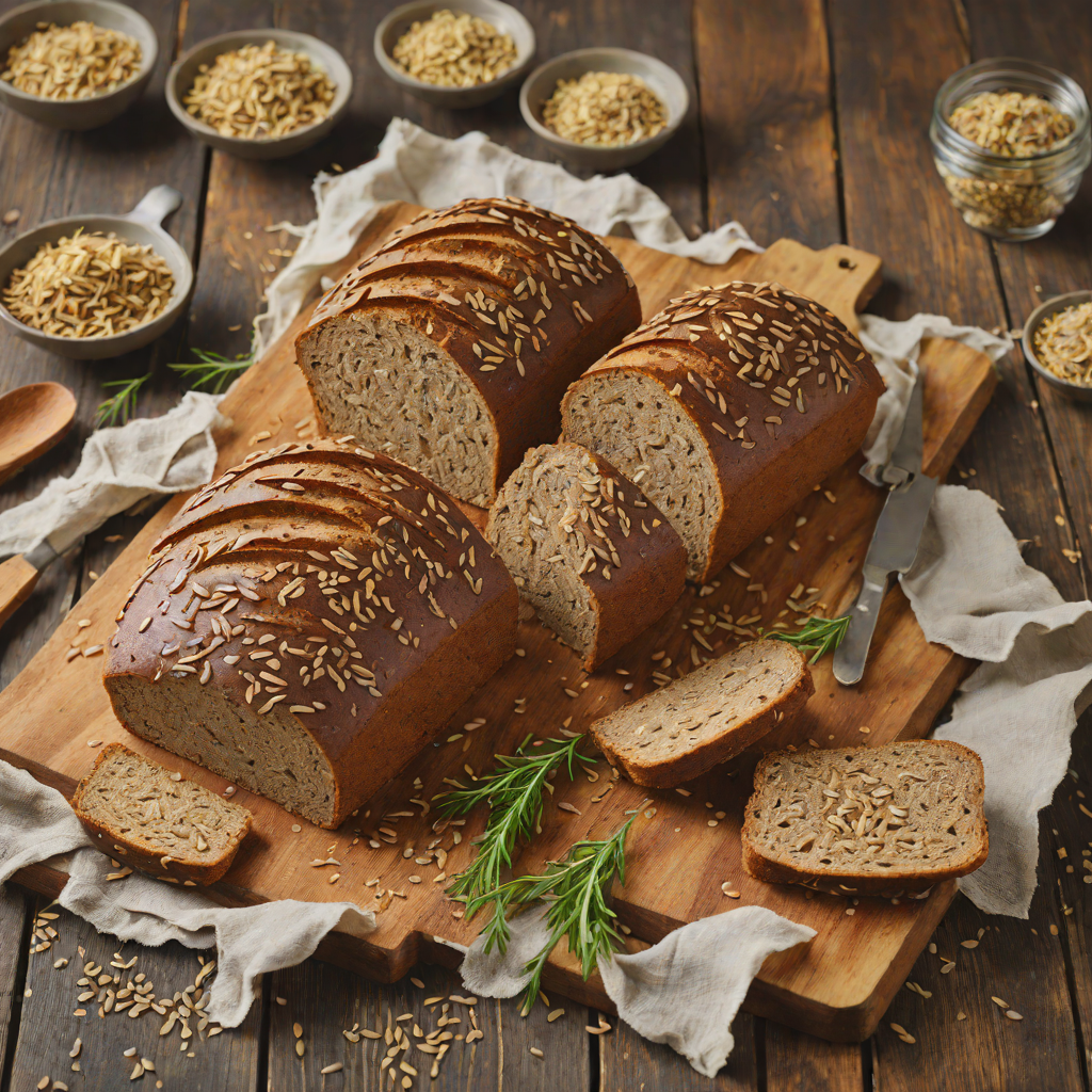 Northern-Style Rye Bread with Caraway and Flax Seeds