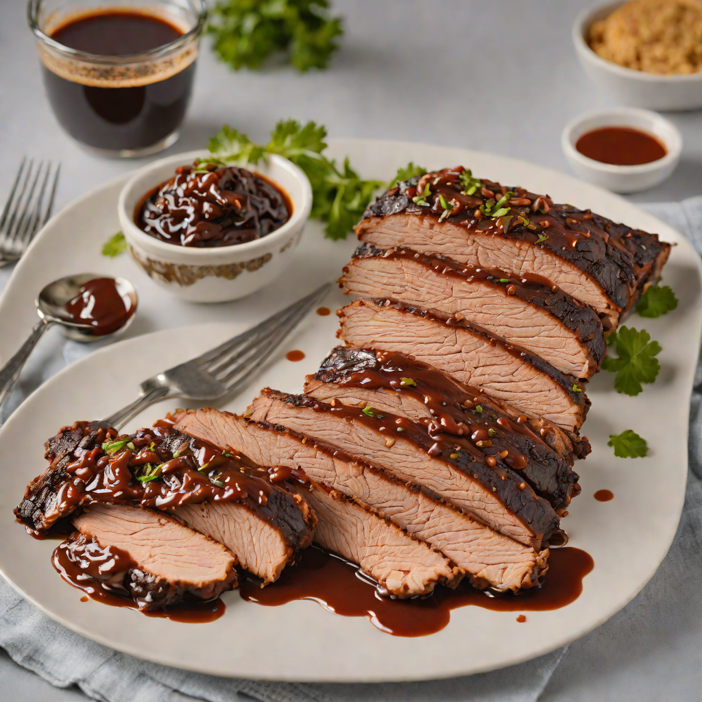 Slow Cooker Coffee-Rubbed Beef Brisket with Smoky Barbecue Sauce