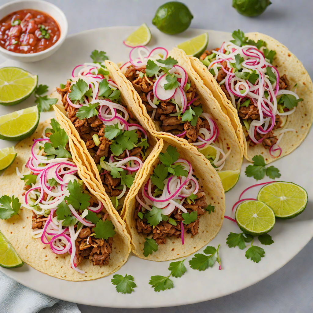 Spicy Street-Style Tacos with Pickled Onions and Cilantro Lime Slaw
