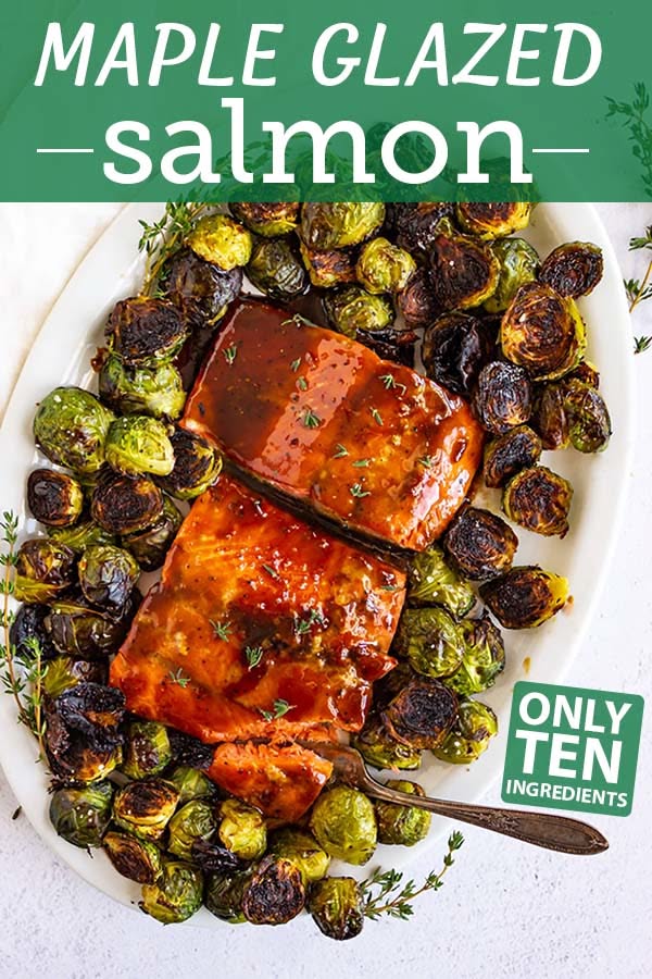 Baked Maple-Glazed Salmon with Roasted Brussels Sprouts