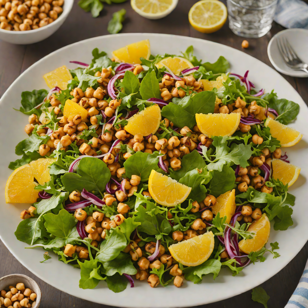 Spiced Citrus Imbibe Salad with Toasted Chickpeas