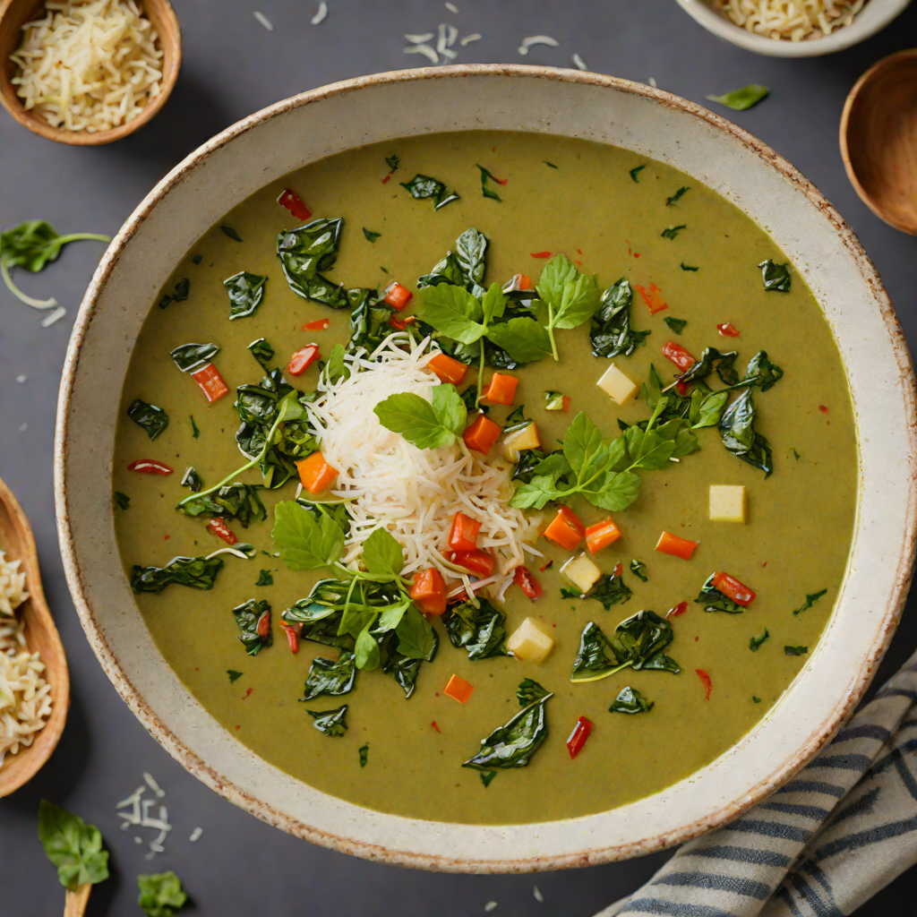 Spiced Callaloo Soup with Coconut Milk