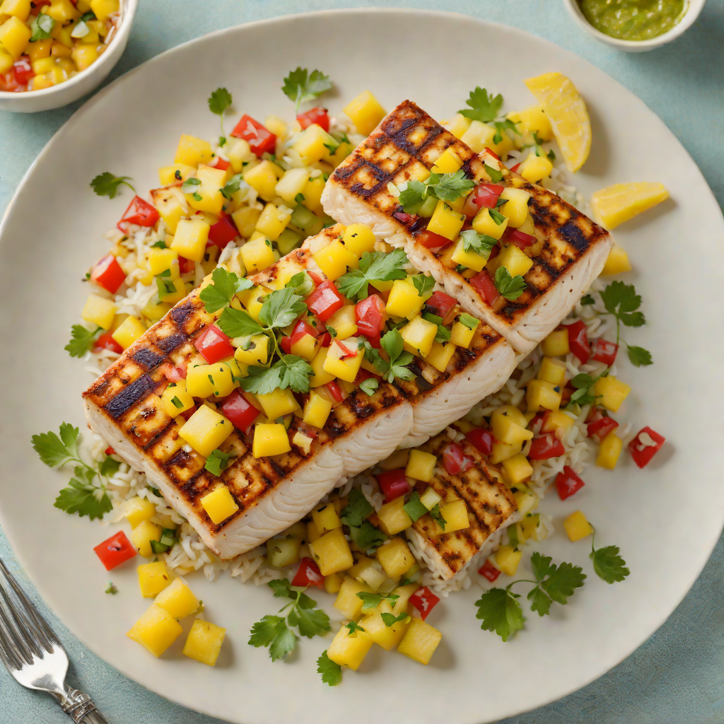 Grilled Mahi-Mahi with Caribbean Mango-Pineapple Salsa