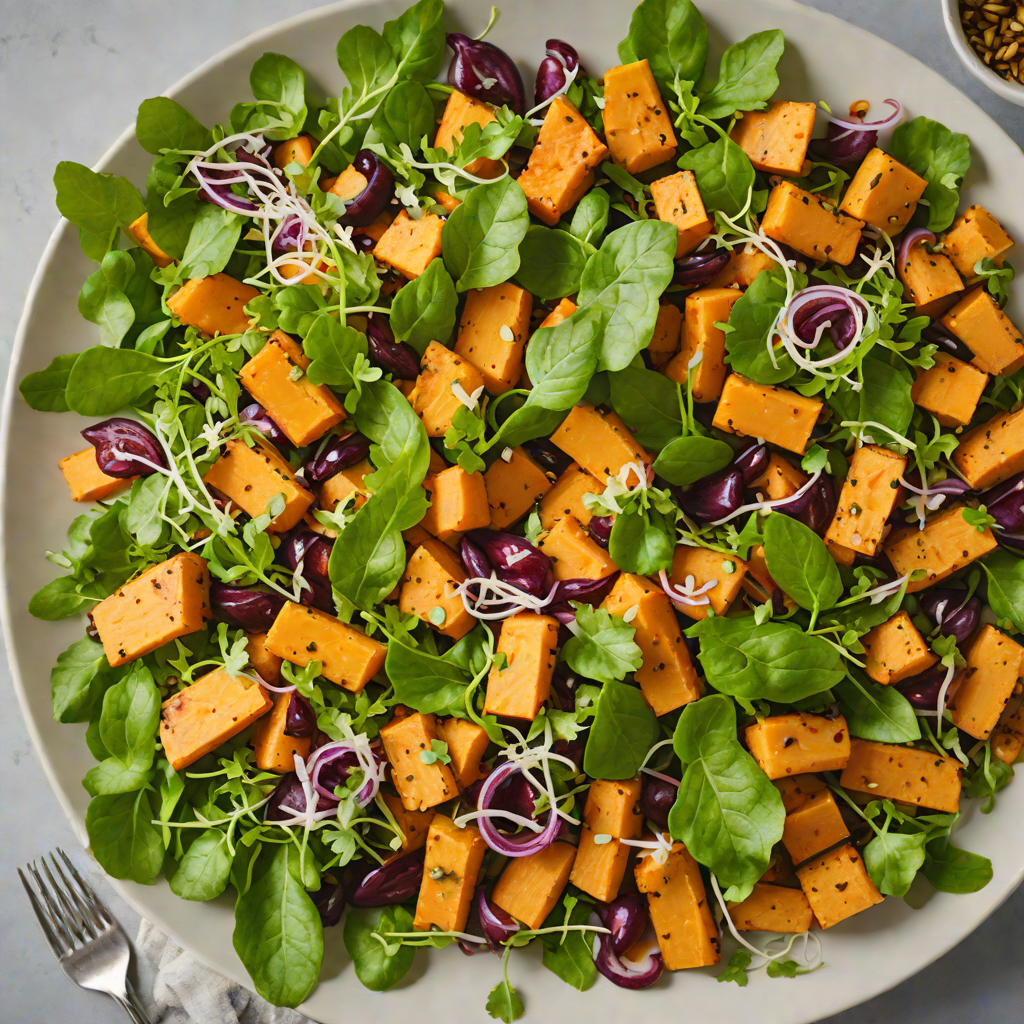 Sweet Potato and Kakadu Plum Salad with Lemon Myrtle Dressing