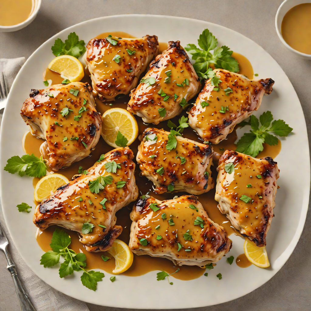 Oven-Baked Honey Mustard Glazed Chicken Thighs