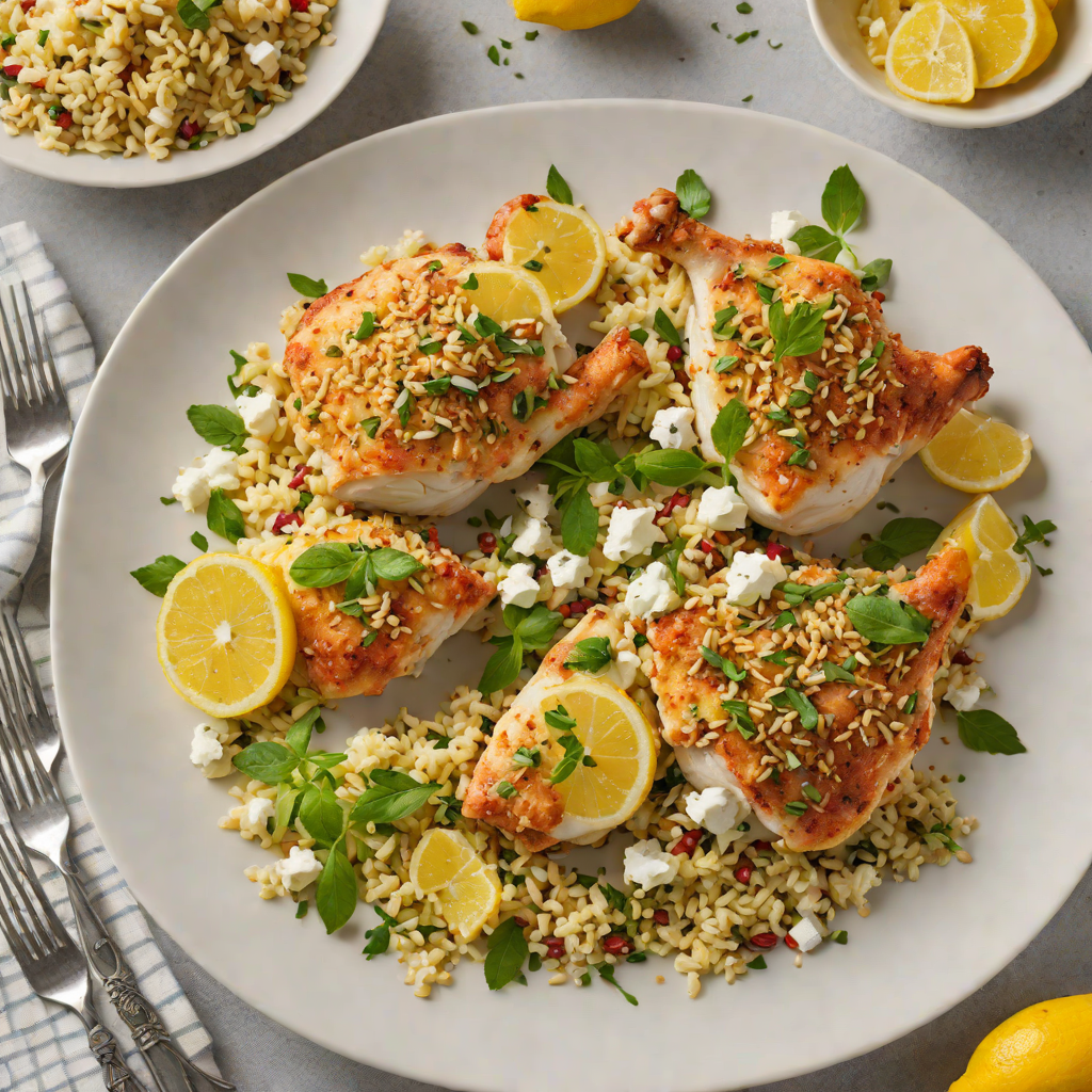 Oven-Roasted Lemon-Oregano Chicken with Feta Crumble