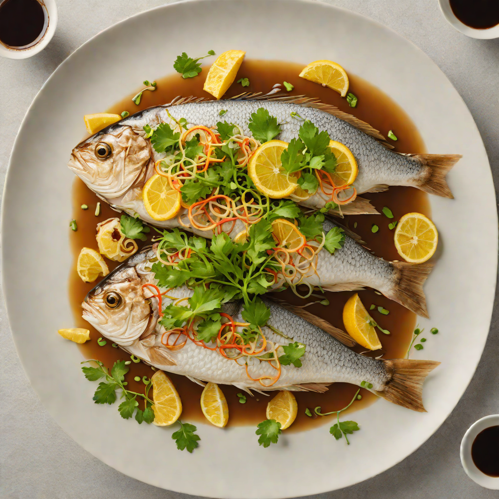 Steamed Ginger-Scallion Fish with Soy Citrus Sauce