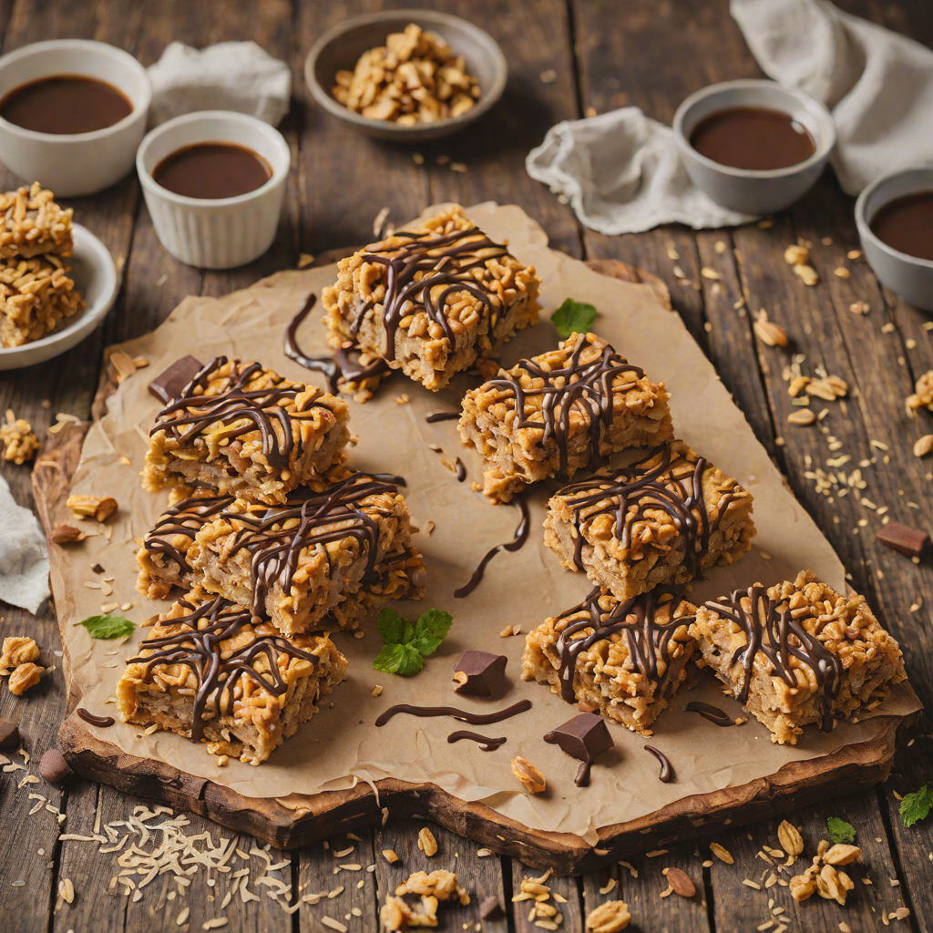No-Bake Anzac Biscuit Slice with Chocolate Drizzle