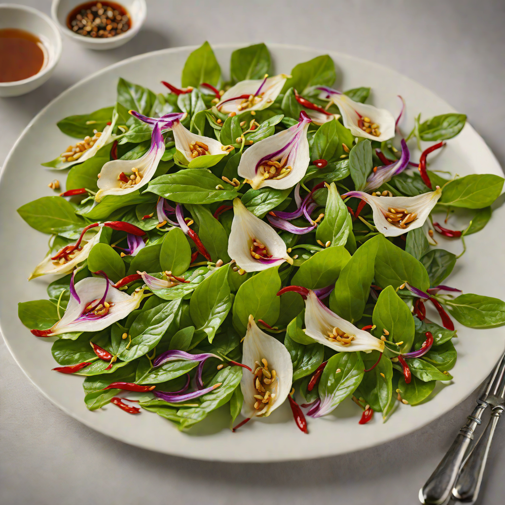 Stir-Fried Morning Glory with Garlic and Chili Oil