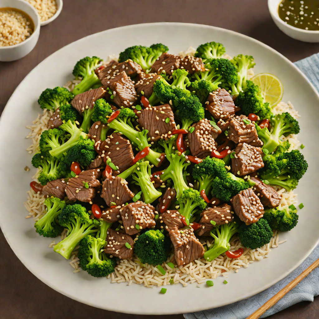 Quick Stir-Fried Beef with Broccoli and Ginger-Sesame Sauce