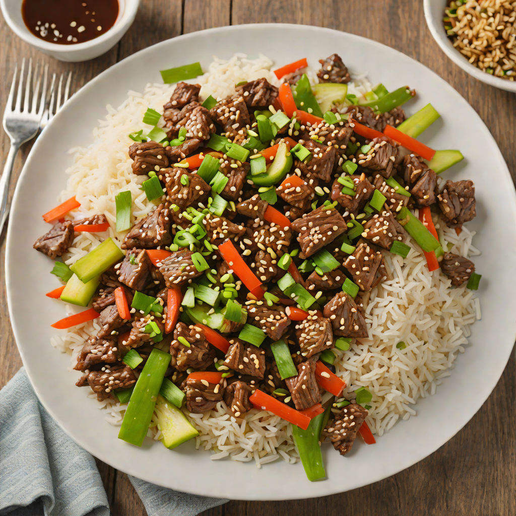 Korean-Style Beef Bulgogi Stir-Fry with Sesame and Scallions