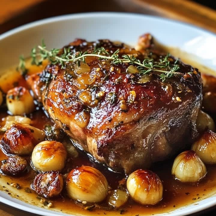 Slow-Roasted Lamb Shoulder with Belgian Beer and Thyme