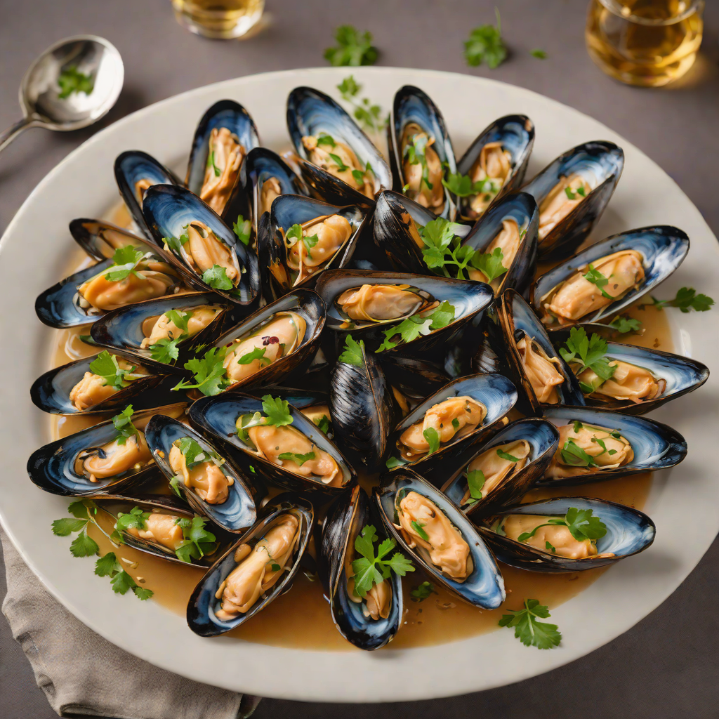 Belgian Style Mussels in White Wine and Shallot Broth