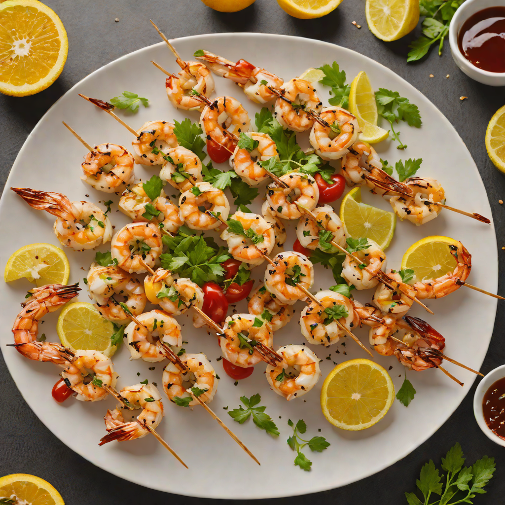 Grilled Citrus-Marinated Shrimp Skewers with Chili-Garlic Glaze