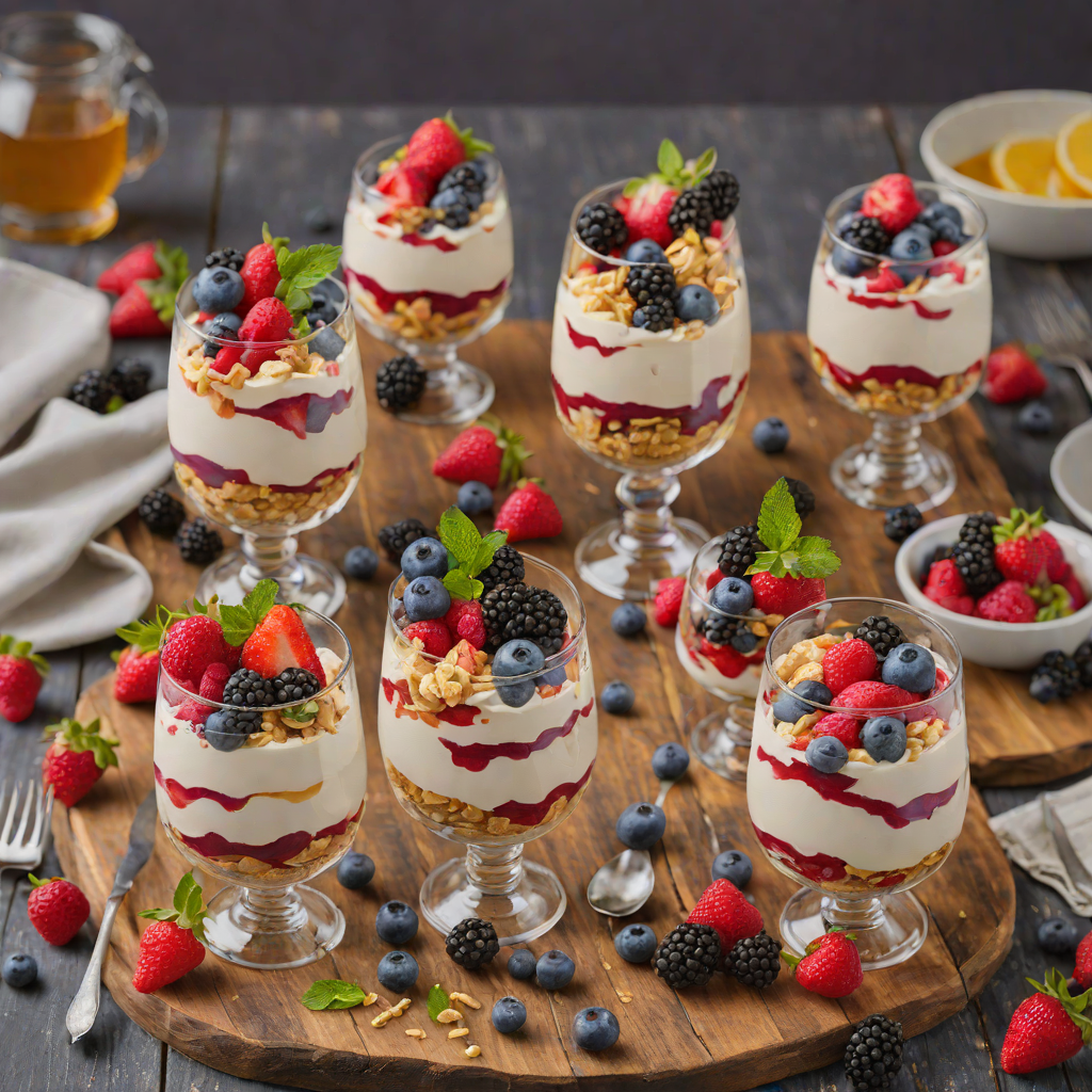 No-Bake Mascarpone Berry Parfaits with Honey