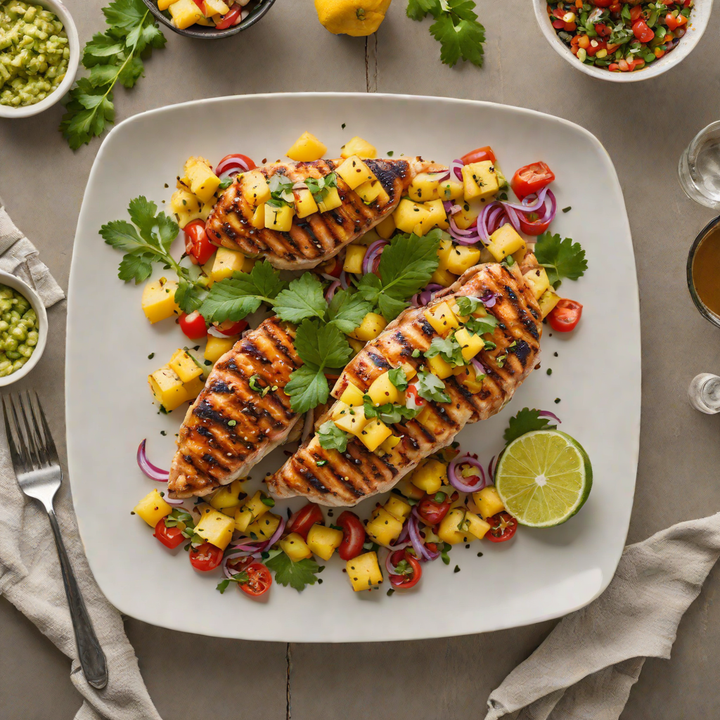 Grilled Mezcal-Marinated Chicken with Charred Pineapple Salsa