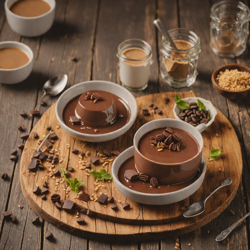 Chocolate Coffee Panna Cotta with Espresso Syrup