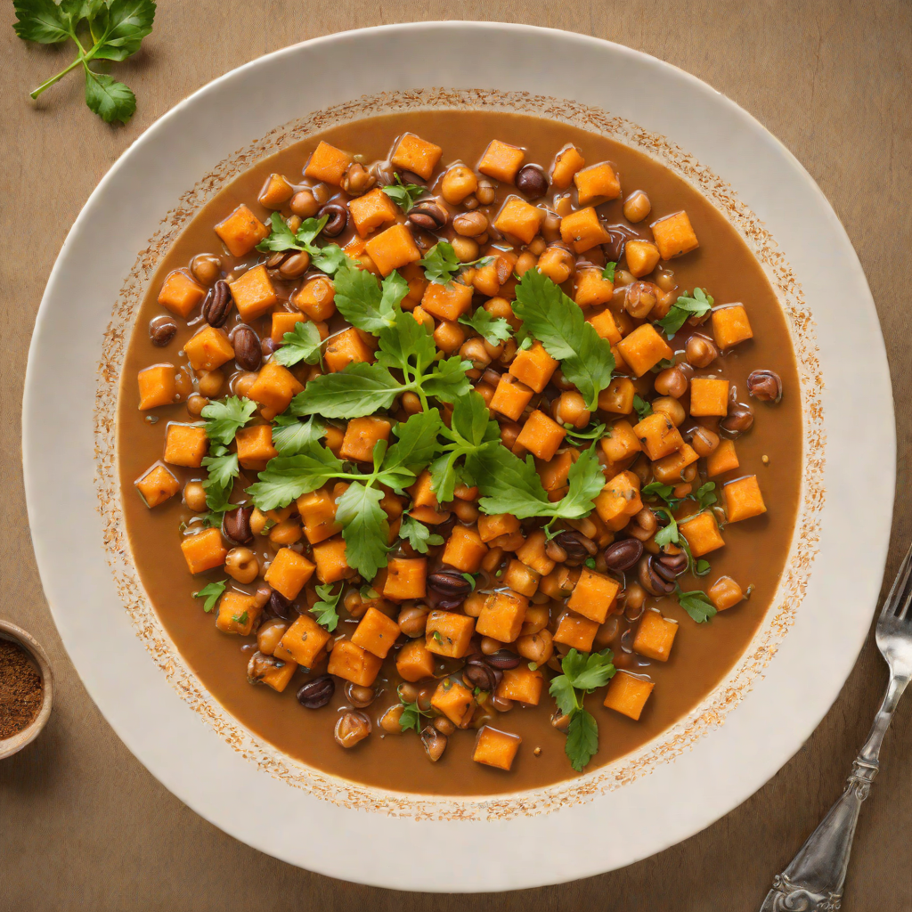 Coffee-Spiced Chickpea and Sweet Potato Stew