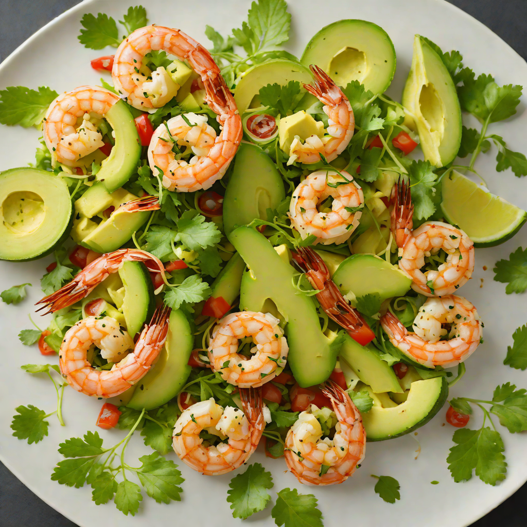 Sautéed Shrimp with Avocado-Cilantro Lime Salad