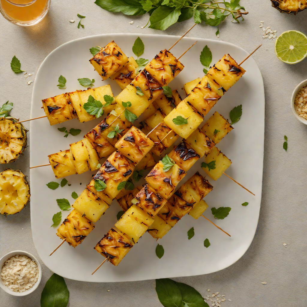 Aged Rum-Glazed Grilled Pineapple Skewers