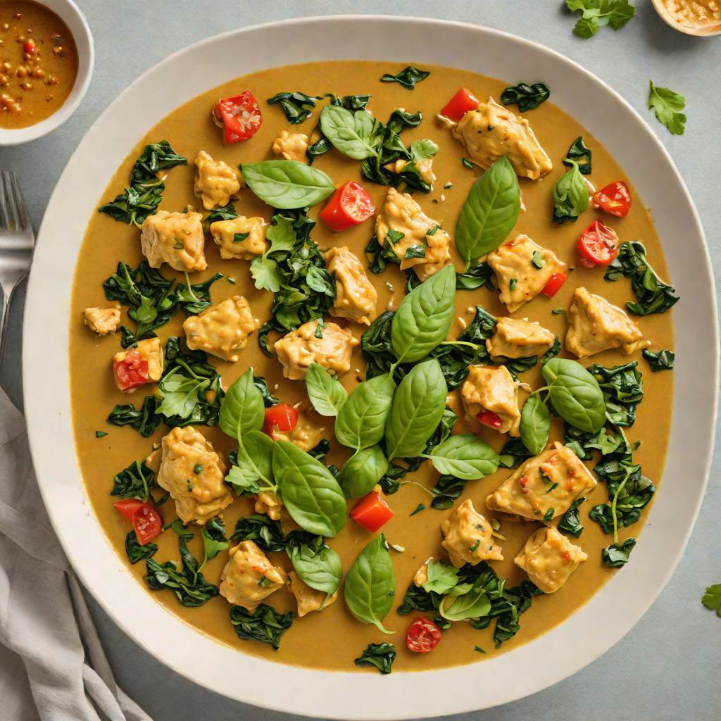 Keto Coconut Chicken Curry with Spinach